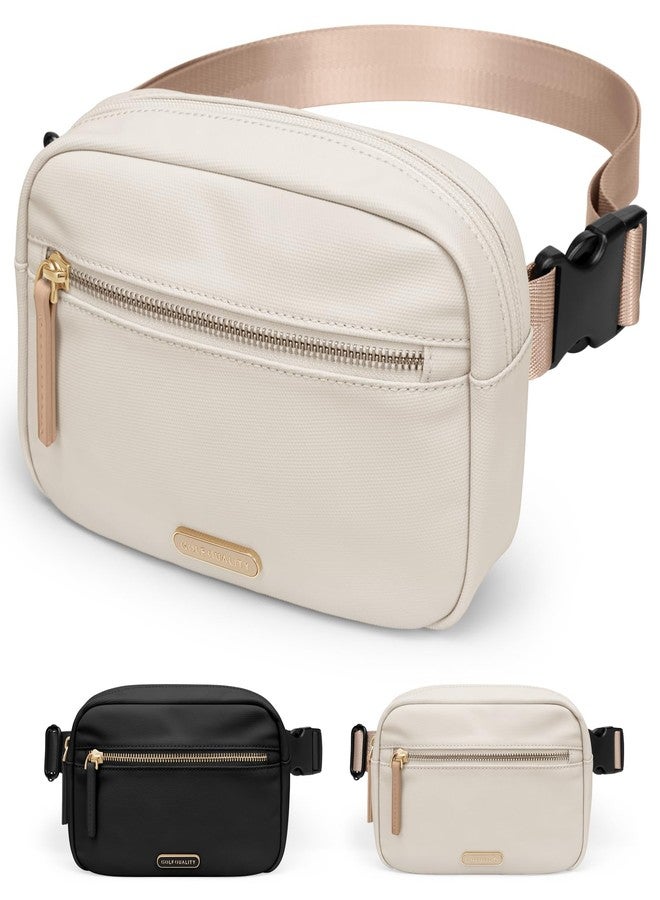 GOLF QUALITY GOLF QUALTY Casual Fanny Pack Crossbody Bags for women & men, Adjustable Strap Water-resistant Belt Bag,Apricot - Image 1